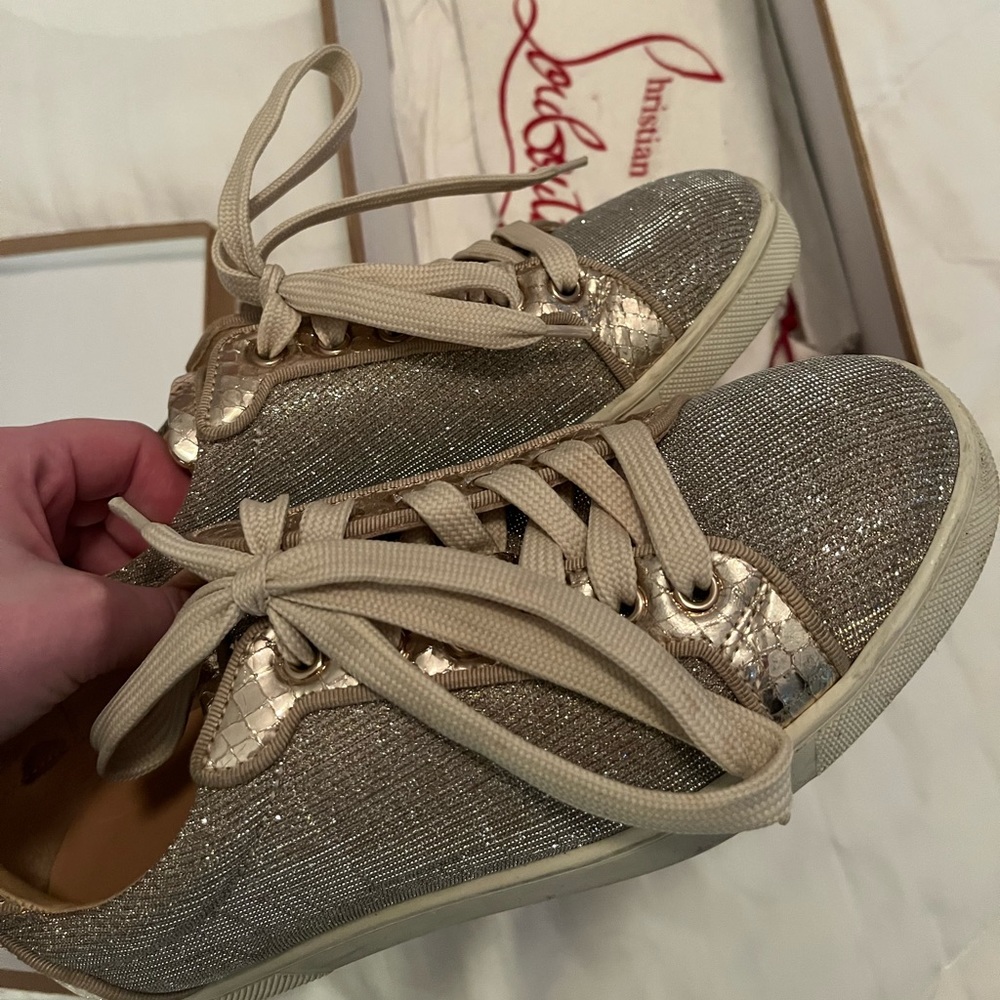 Rose Gold Christian Louboutin Sneakers